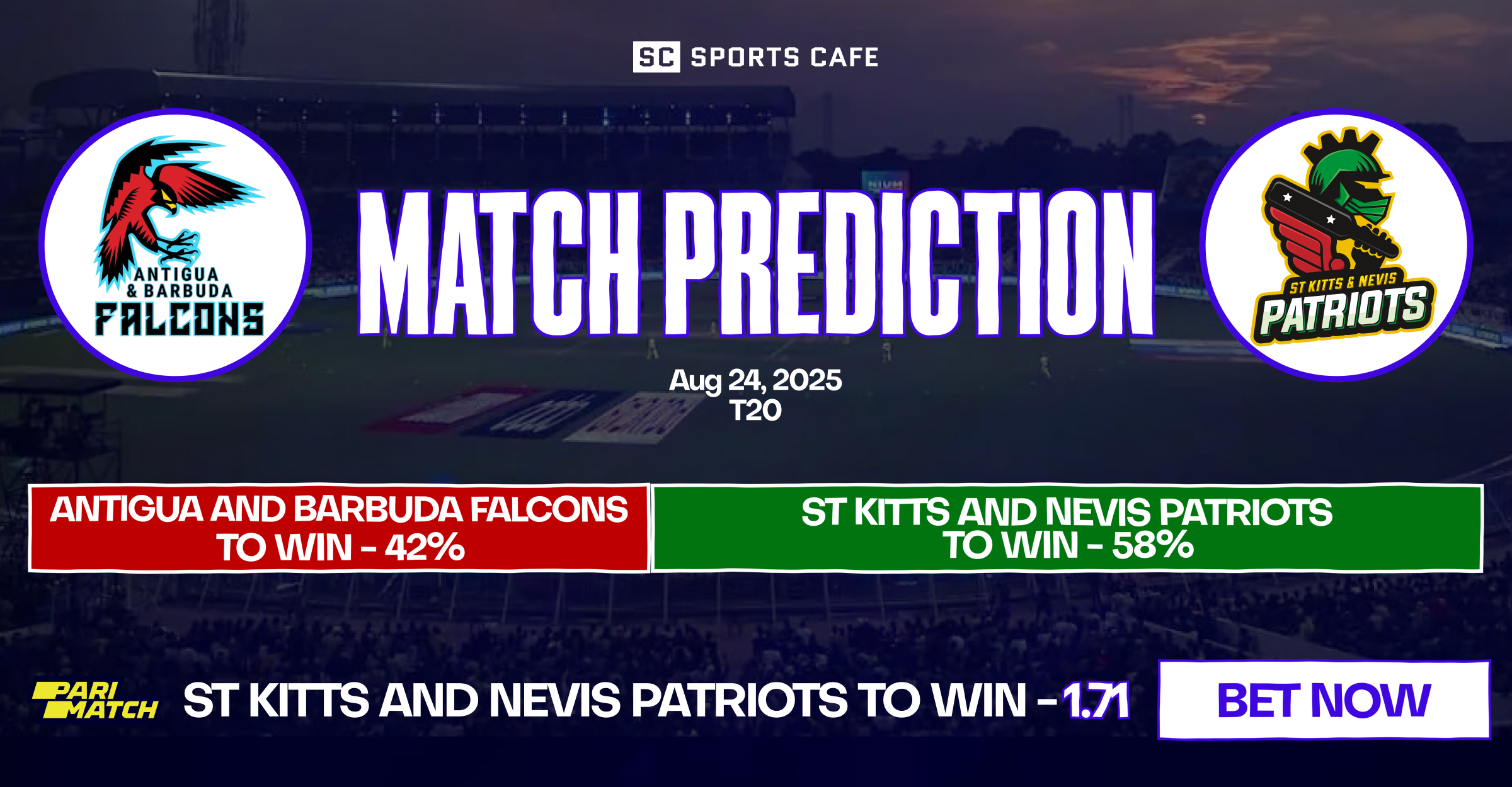 Antigua and Barbuda Falcons vs St Kitts and Nevis Patriots